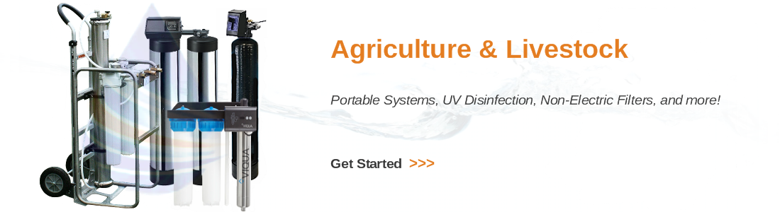 Nanofiltration systems and non-electric filters for livestock, horses, growers, and agriculture.