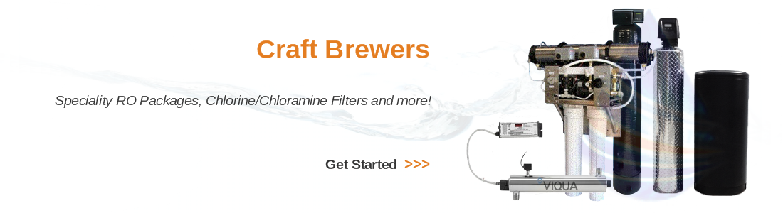 Water filters and reverse osmosis systems for craft beer, tea and coffee shops