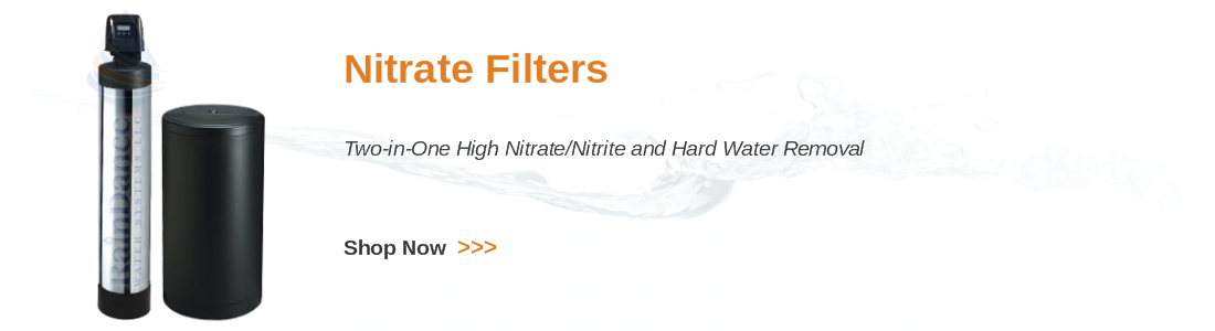 Whole house nitrate removal and hard water softener